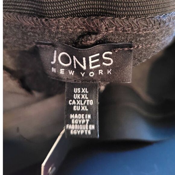 NWT - Jones New York Gray Elastic Waist Knit Pants Size XL - Picture 6 of 7